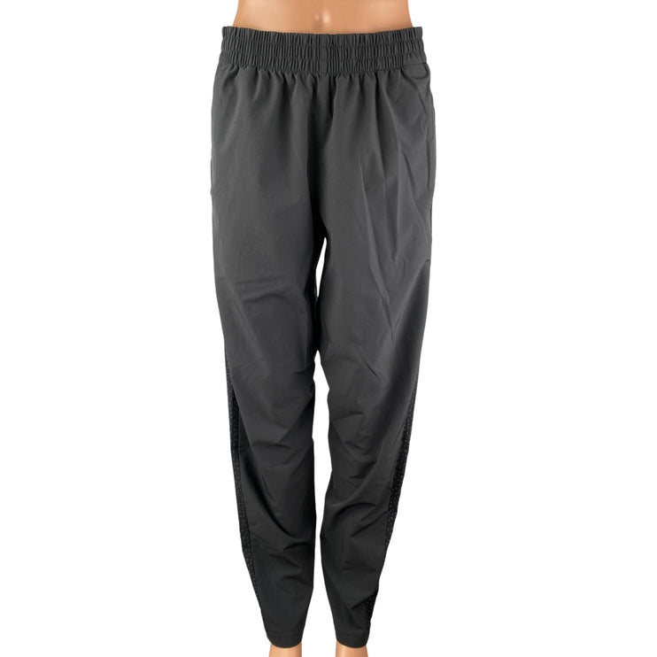 Adidas Climalite Black High Rise Athletic Trousers Joggers Sweat Pants Size M