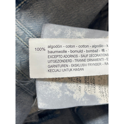 Zara Trafaluc Women's Blue Distressed Graffiti Long Sleeve Denim Jean Jacket S