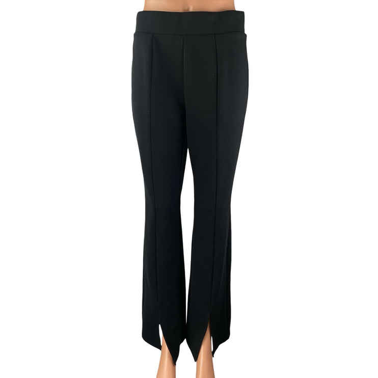 Who What Wear Womens Black Split Hem High Rise Flare Bootcut Trousers Pants Sz M
