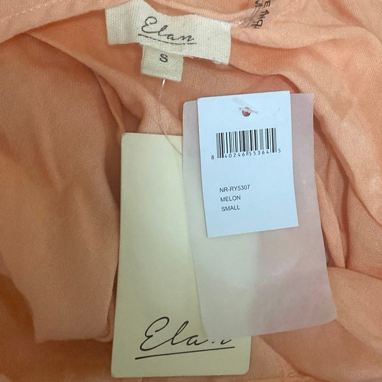 NEW Elan Peach Handkerchief Sleeveless Asymmetrical Cami Tank Slip Midi Dress S
