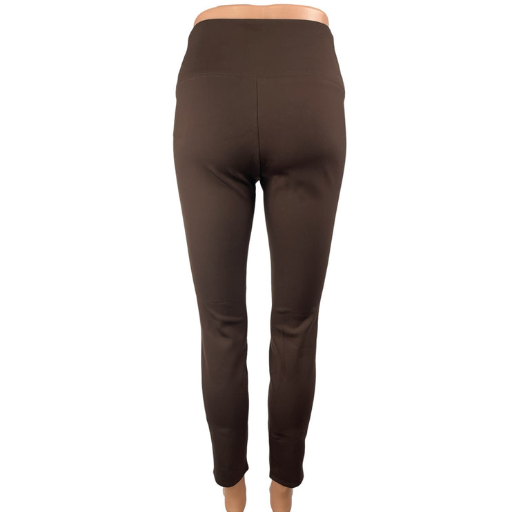 Theory Brown Mid Rise Athletic Yoga Activewear Sports Leggings Trouser Pants P/2
