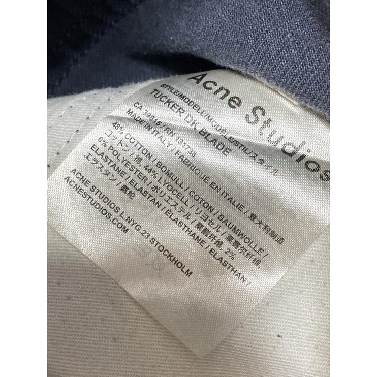 Acne Studios Tucker DK Blade Washed Gray High Rise Straight Denim Jeans Pants M