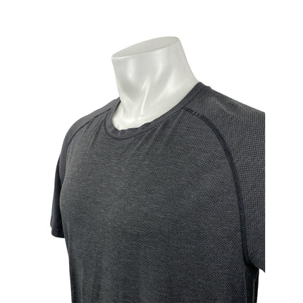 Lululemon Men's Black Short Sleeve Running Workout Athletic T Shirt Tee Top L/XL