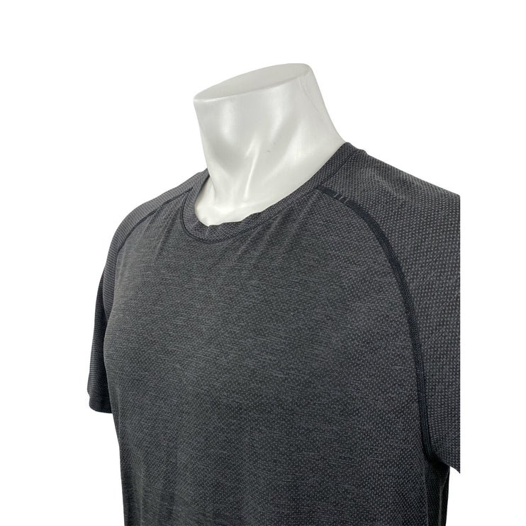 Lululemon Men's Black Short Sleeve Running Workout Athletic T Shirt Tee Top L/XL