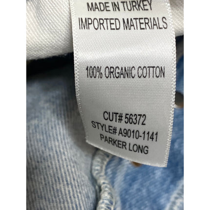 Agolde Stella Blue Light Wash High Rise Distressed Cut Off Denim Shorts Size 30