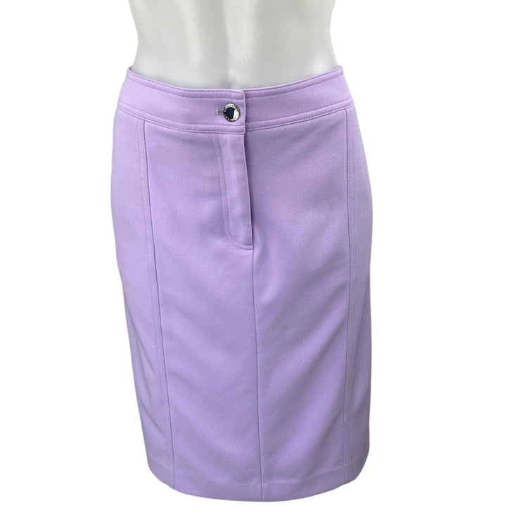 Calvin Klein Purple Lilac Long Sleeve Button Down Blazer Mini Skirt 2 Pc Set 14