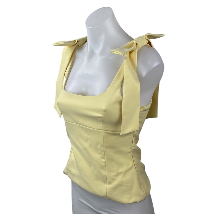Zara Women's Yellow Knot Bot Strap Sleeveless Cami Camisole Tank Top Size XS