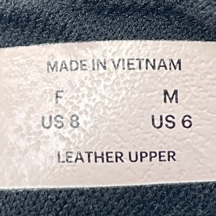 Everlane The Court Unisex Black Leather Lace Up Low Top Sneakers Shoes W-8 M-6