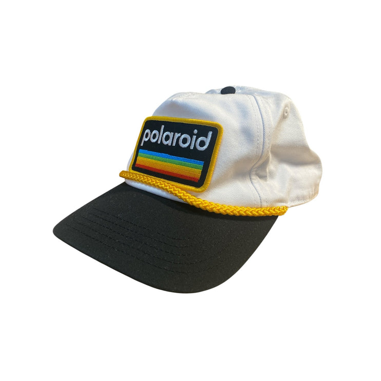 American Needle Polaroid Roscoe White Adjustable Snap Back Baseball Hat Cap OS
