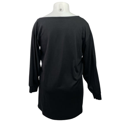 NEW Von Dutch Women's Black Logo Long Sleeve Sweatshirt T Shirt Mini Dress XL