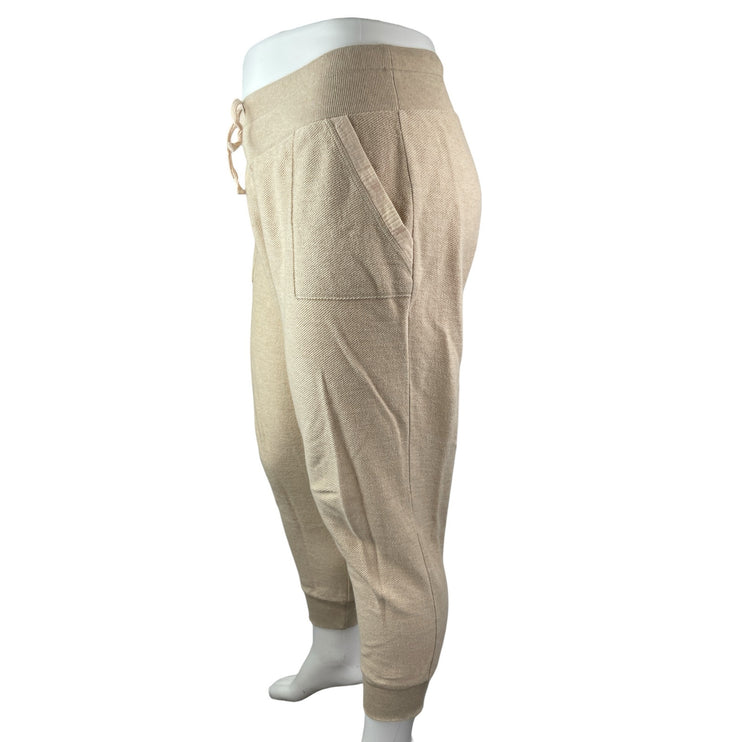 New Directions Beige Yoga Gym Athletic Activewear Trouser Jogger Sweat Pants 1X