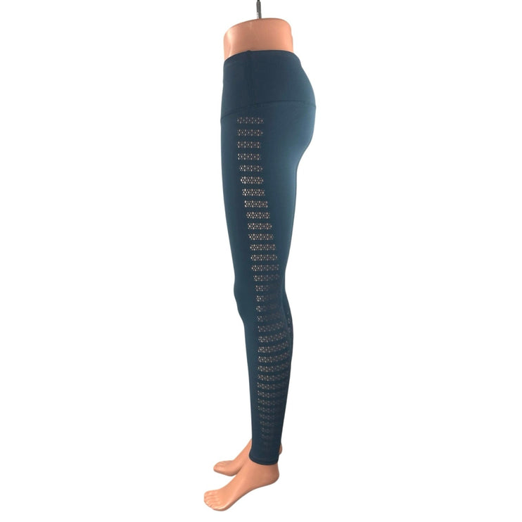 Lululemon Reveal Blue Mid Rise Yoga Workout Gym Athletic Leggings Pants Size 4