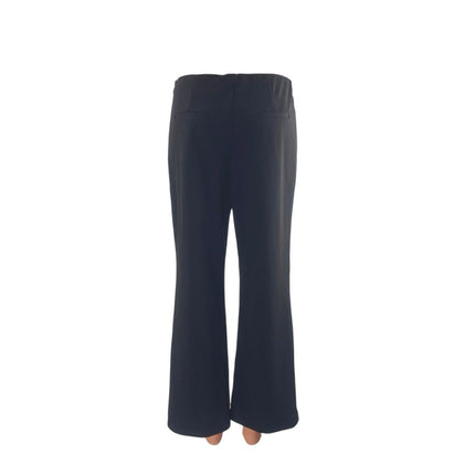 MNG Mango Women's Black High Rise Flared Bootcut Career Trousers Pants Size M