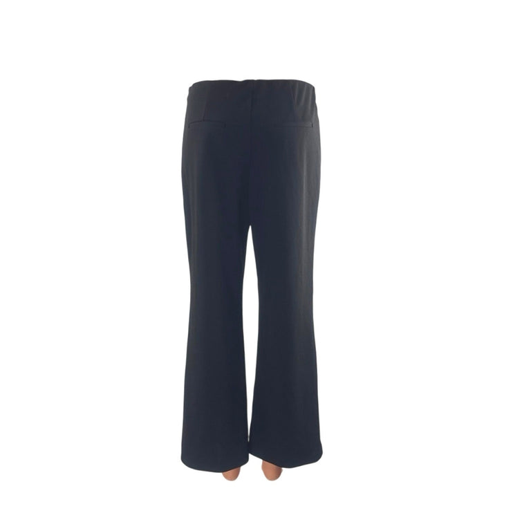 MNG Mango Women's Black High Rise Flared Bootcut Career Trousers Pants Size M