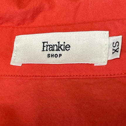 Frankie Women's Orange Long Sleeve Button Down Shirt Shorts 2 Piece Set Size XS