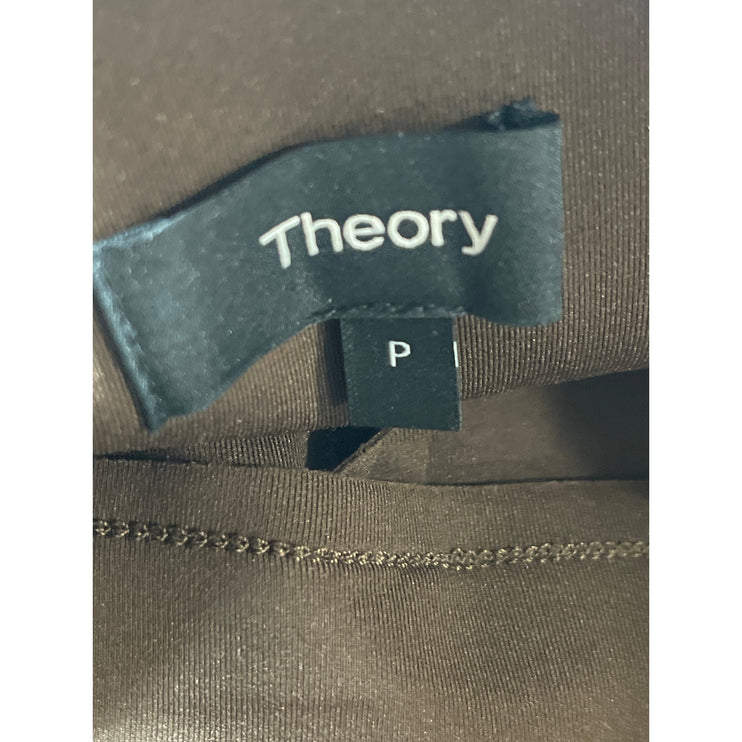Theory Brown Mid Rise Athletic Yoga Activewear Sports Leggings Trouser Pants P/2