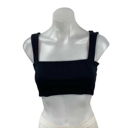 Farm Rio Women's Ribbed Knit Square Neck Sleeveless Brami Cami Crop Top Size S
