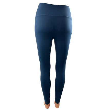 SET Active Women's Navy Blue High Waisted Workout Yoga Athletic Leggings Pants S