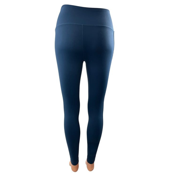 SET Active Women's Navy Blue High Waisted Workout Yoga Athletic Leggings Pants S