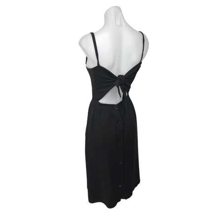 Aritzia Wilfred Women's Black Smocked Sleeveless Cami A Line Mini Dress Size S