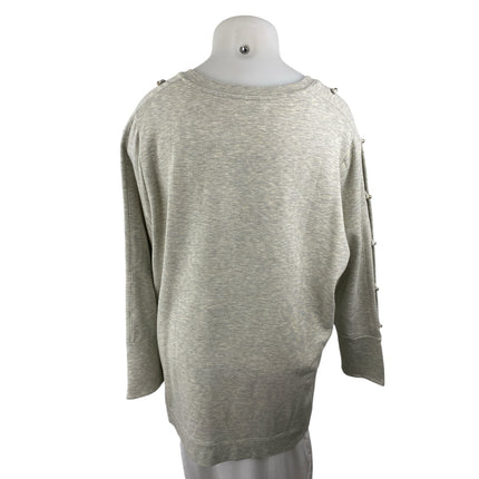 Soft Surroundings Gray Crew Neck Long Sleeve Tunic Sweatshirt Sweater Top Sz 3X