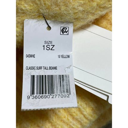 NEW Ripcurl Classic Surf Tall Women's Yellow Wool Rib Knit Bonnet Beanie OS