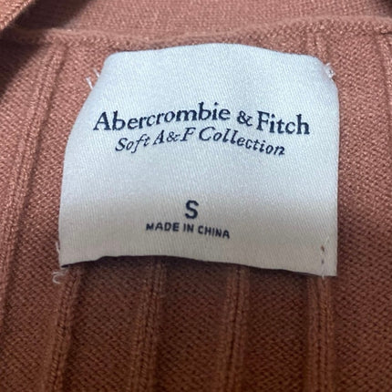 Abercrombie & Fitch Brown Long Sleeve Ribbed Knit Button Up Cardigan Sweater S