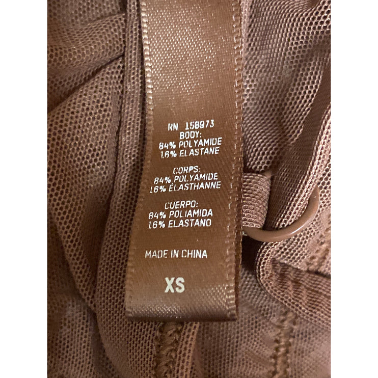 SKIMS Women's Brown Mesh Sheer Adjustable Strap Triangle Bralette Bra Top Sz XS