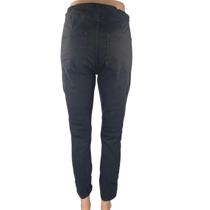 Pistola Women's Black Skinny Leg High Waist Lace Up Denim Jeans Pants Size Sz 29