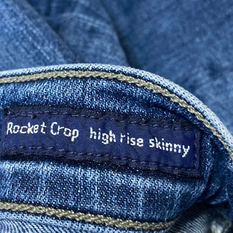Citizens of Humanity Rocket Crop High Rise Skinny Women Blue Denim Jeans Size 28