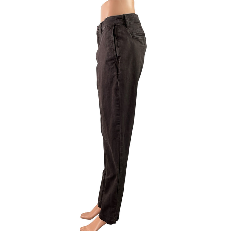 Flint and Tinder Womens Brown High Rise Straight Skinny Denim Jeans Pants Sz 30