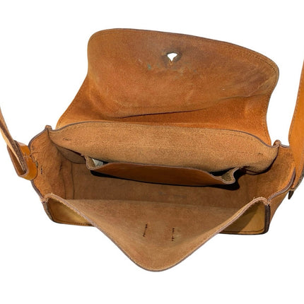 Madewell The Marfa Tan Leather Saddle Flap Crossbody Purse Handbag Size OS