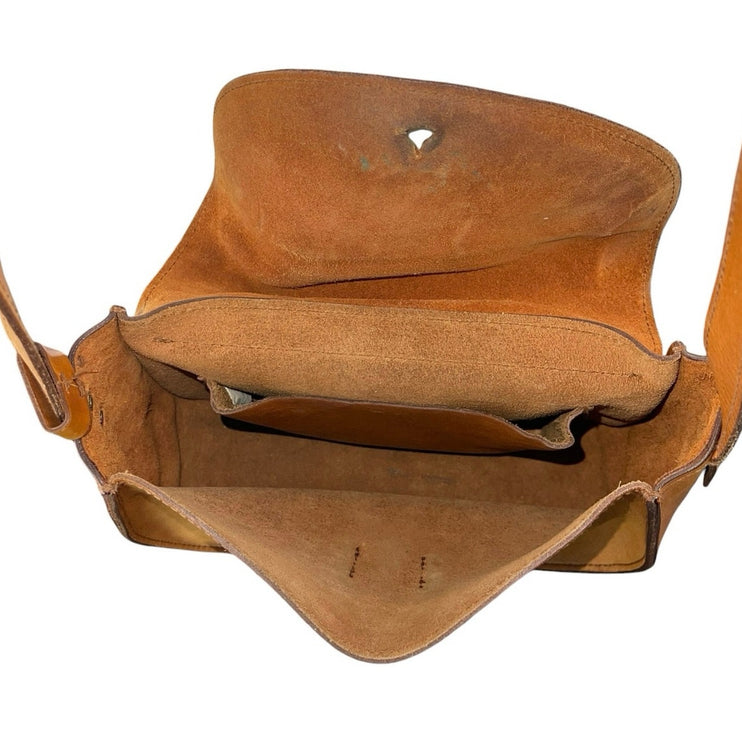 Madewell The Marfa Tan Leather Saddle Flap Crossbody Purse Handbag Size OS