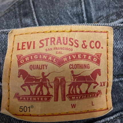Levi's 501 Women's Black High Waisted Button Fly Skinny Denim Jeans Size 26