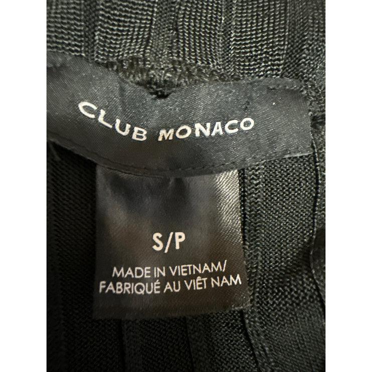 Club Monaco Women's Black Off The Shoulder Ribbed Twist Front Blouse Top Size S