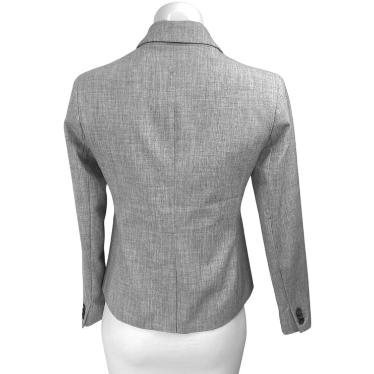 Banana Republic Women's Gray Long Sleeve One Button Blazer Coat Jacket Size 0P