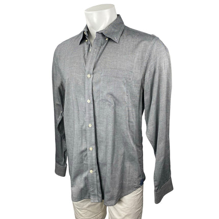 Banana Republic Gray Collared Long Sleeve Chest Pocket Button Down Shirt Top L
