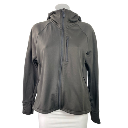H&M Move Women's Dark Gray Mid Layer Hoodie Hooded Full Zip Coat Jacket Size L