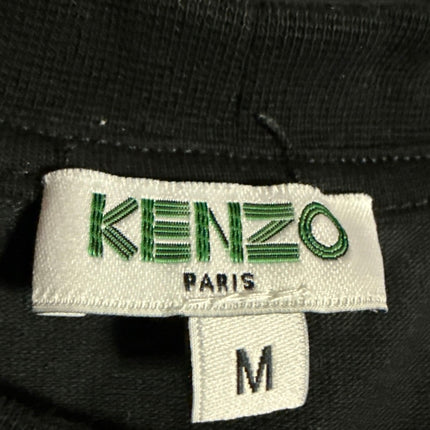 Kenzo Women's Black Tiger Graphic Print Short Sleeve Pullover Tee T-Shirt Top M