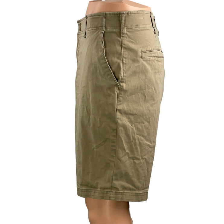 Lee Extreme Comfort Men's Beige Tan High Waist Straight Chino Khaki Shorts Sz 36