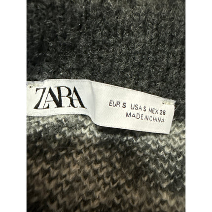 Zara Black White Wool Zebra Print Long Sleeve Button Up Cardigan Sweater Top S