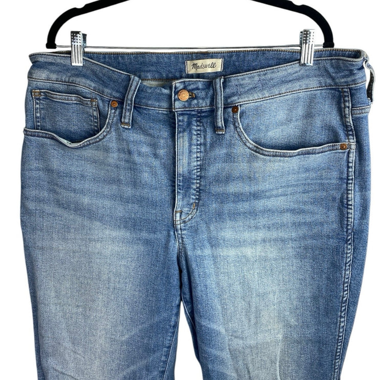 Madewell Women's Blue High Waist Skinny Medium Wash Denim Jeans Pants Size 18