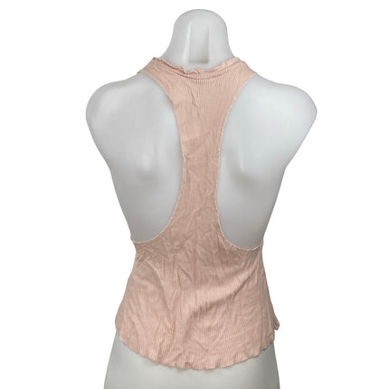 Alo Yoga Coral Peach Pink Racerback Workout Running Athletic Tank Top Size S