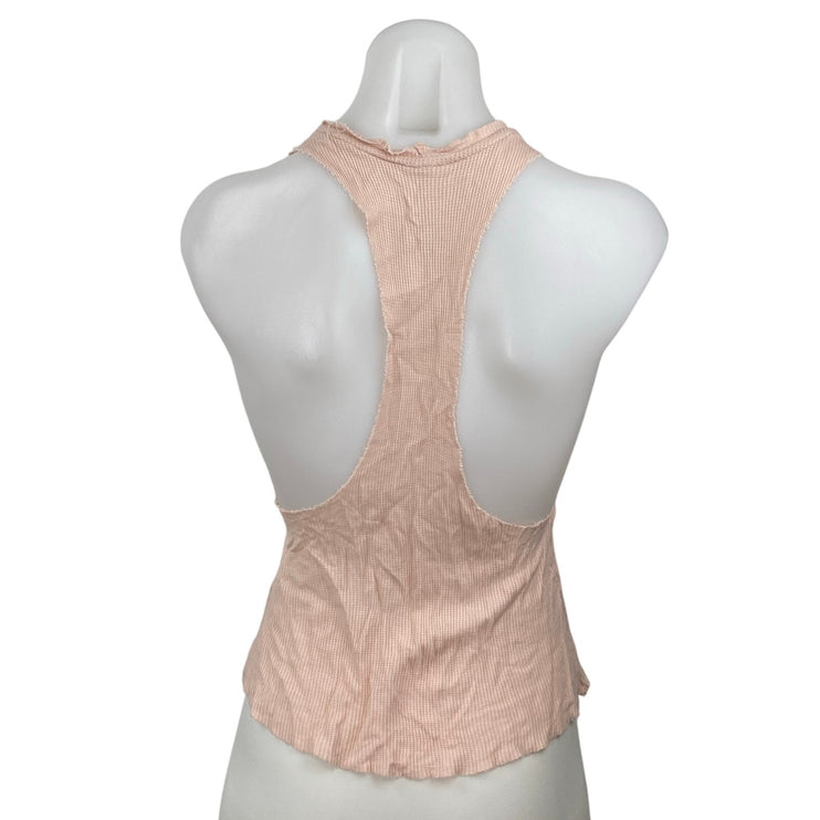 Alo Yoga Coral Peach Pink Racerback Workout Running Athletic Tank Top Size S