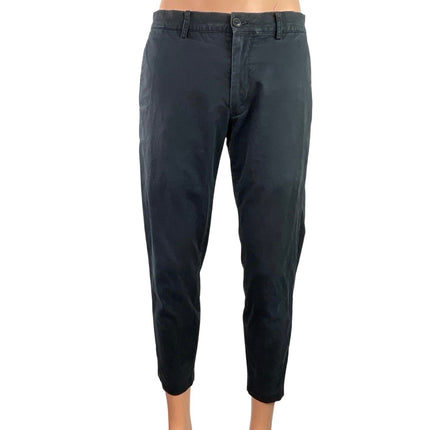 Club Monaco Men's Gray Mid Waist Skinny Tapered Leg Chino Trousers Pants Size 30