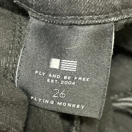 Flying Monkey Women's Black Low Rise Distressed Skinny Denim Jeans Size 26