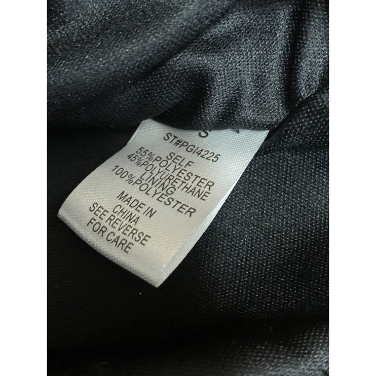 Better Be Women's Black Faux Vegan Leather Pleated Mini Flare A-Line Skirt Sz S