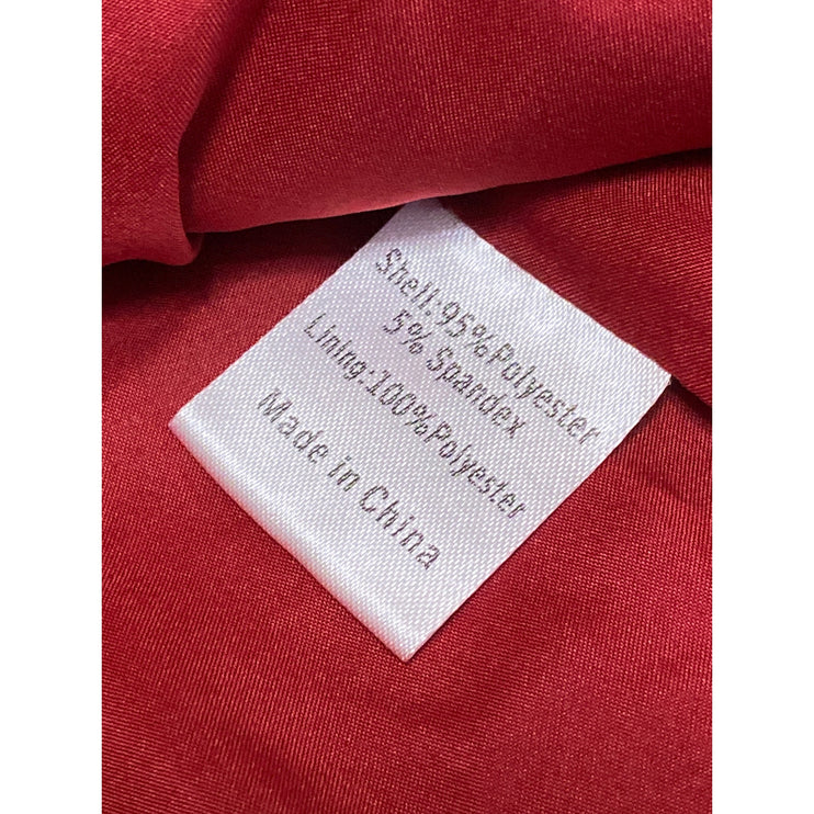 Emerson Lang Red Strapless Sweetheart Tube Bandeau Button Up Blouse Top Size S