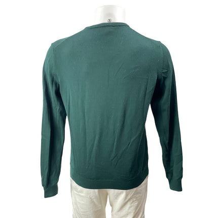 Octobre Edition 100% Merino Wool Mens Dark Green Long Sleeves Knit Sweater Top L