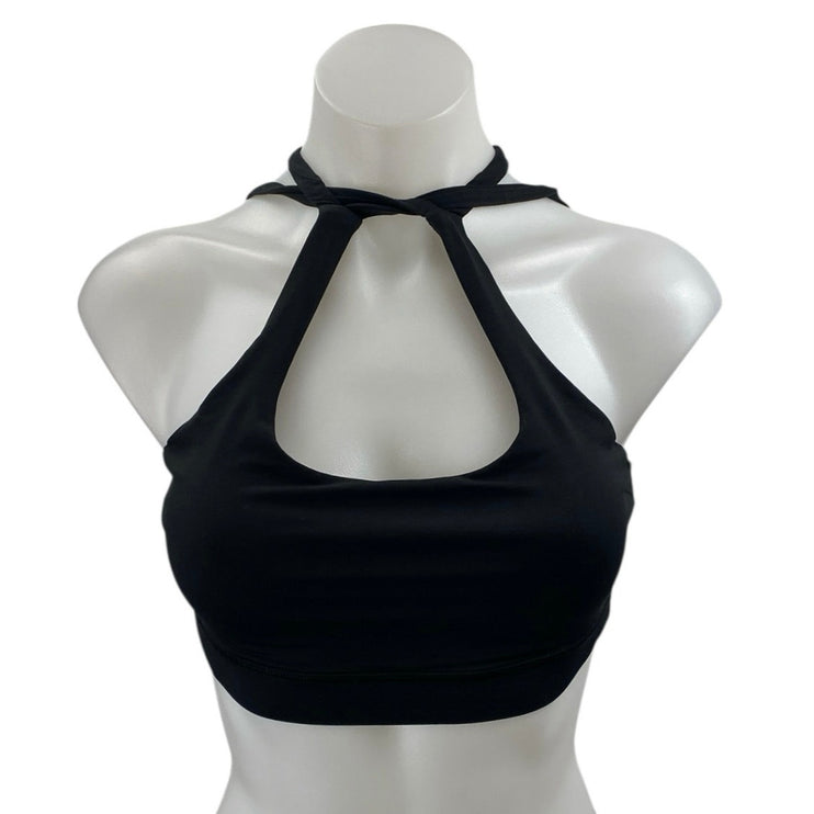 Lululemon Women's Black Sleeveless Strappy Workout Yoga Athletic Sports Bra 6